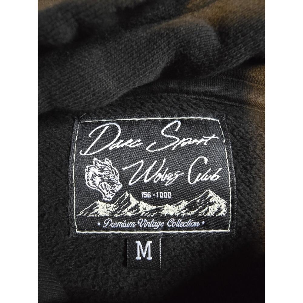 NEW Darc Sport Cerberus V2 Vintage Pierce Hoodie Wolves Black Medium NWT Rare - Picture 2 of 7